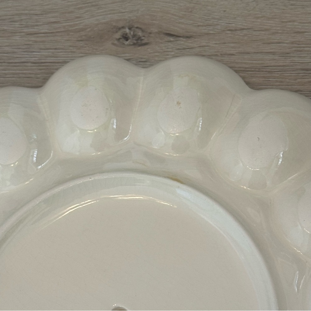 Vintage Mid Century Hand Painted Rooster Deviled Egg Plate Farmhouse Decor 10.5” - Picture 10 of 10